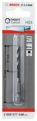 Bosch Power Tools Metallspiralbohrer HSS, 3,0 mm 2608577048