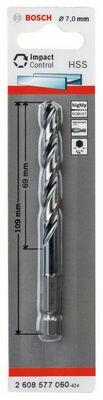 Bosch Power Tools Metallspiralbohrer HSS, 7,0 mm 2608577060