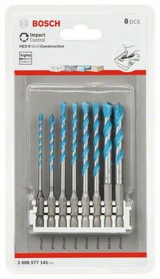 Bosch Power Tools Set Bohrer MultiCon Hex-9,38mm,VE8 2608577141