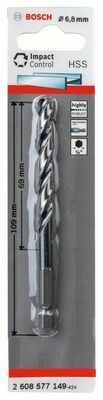 Bosch Power Tools Metallspiralbohrer HSS, 6,8 mm 2608577149