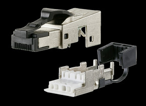Metz Connect RJ45 Stecker Cat.6A Kabelzuführ.180 Grad 130E405032-E
