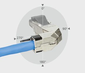 Metz Connect RJ45 Stecker Cat.6A Kabelzuführ.360 Grad 130E405042-E