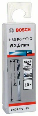 Bosch Power Tools Metallb.HSSPointTeq 2,5 mm, 10er-Pack 2608577193