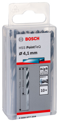 Bosch Power Tools Metallspiralbohrer HSS PointTeQ DIN 338 4,1 2608577209
