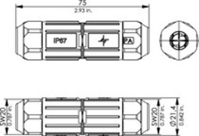 Telegärtner Kabelverbinder IP67 VM-Pro 8-8 Cl.FA 100007547