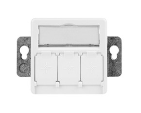 Telegärtner Modul-Aufnahme designfähig 3-fach ch aws UP50 leer 100021419