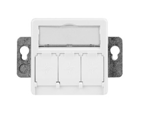 Telegärtner Modul-Aufnahme designfähig 3-fach ch aws UP50 leer 100021419