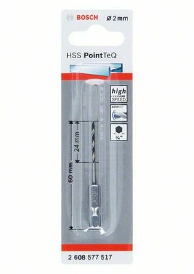 Bosch Power Tools Metallspiralbohrer HSS PointTeQ ,2mm 2608577517