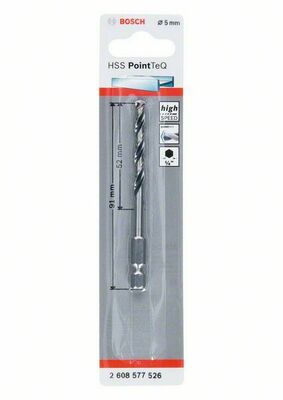 Bosch Power Tools Metallspiralbohrer HSS PointTeQ,5,0mm 2608577526