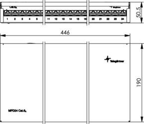 Telegärtner PatchPanel MPD24-HS K AP Cat.6A reinweiß 100007019