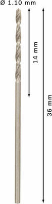Bosch Power Tools PRO Metal HSS-G Spiralbohrer 1,1 x 2608585467