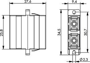 Telegärtner SC Duplex Kupplung MM OM4, violett 100007257
