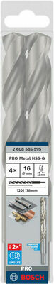 Bosch Power Tools PRO Metal HSS-G Spiralbohrer 16 x 2608585595
