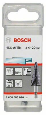 Bosch Power Tools Stufenbohrer HSS-AlTiN, 4 - 12mm 2608588070