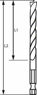 Bosch Power Tools Holzspiralbohrer mit 1/4-Zoll 2608595523