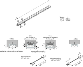 Hera LED-Leuchte 48LED ww TWIN-Stick 3W ww