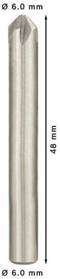Bosch Power Tools PRO Steel HSS Kegelsenker, 6 x 48 mm, M3 2608597500