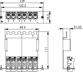 Telegärtner Modulträger 3HE/7TE inkl.6xAMJ-S Modul 100006985