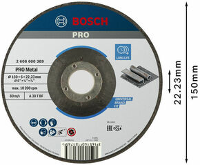 Bosch Power Tools Schruppscheibe 150X6 mm F.Stahl 2608600389