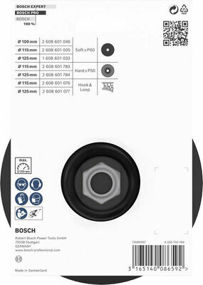 Bosch Power Tools PRO Stützteller, 125 mm, M14, Klettverschluss 2608601077