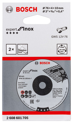 Bosch Power Tools Schruppscheibe 2 Stck.x76x4x10mm 2608601705
