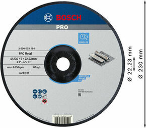 Bosch Power Tools Schruppscheibe 230x6,0 gekr 2608603184