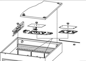 Telegärtner Modularer Wandhalter LWL RAL7035 120Faser 100022291