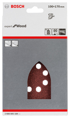 Bosch Power Tools Schleifblatt C430, 100 x 170 mm 80 8 Löcher 2608605184