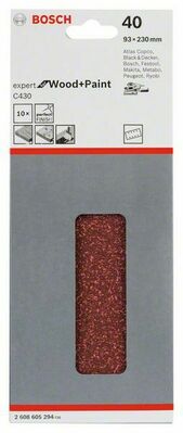 Bosch Power Tools Schleifblatt C430, 93 x 230 mm 40 8 Löcher 2608605294