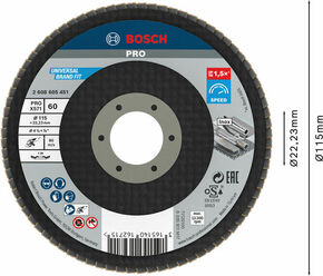 Bosch Power Tools Fächerschleifscheibe X571,115mm,60 2608605451
