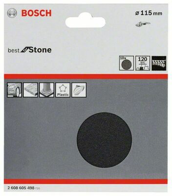 Bosch Power Tools Schleifblatt F355 115 mm, 120,VE10 2608605498