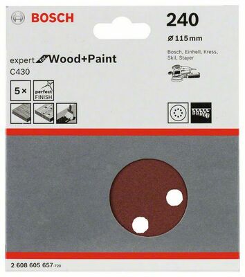 Bosch Power Tools Schleifblatt C430 115mm,240,VE5 2608605657