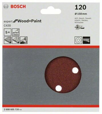 Bosch Power Tools Schleifblatt C430 150mm,120,VE5 2608605720