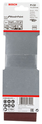 Bosch Power Tools PRO X440 Schleifband, 75 x 533 mm, 150, 3-tlg. 2608606073