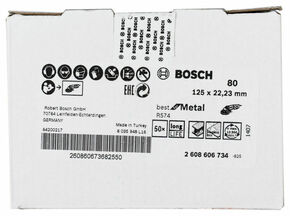Bosch Power Tools Fiberschleifscheibe R574,125mm,80 2608606734