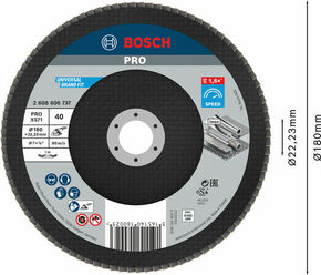 Bosch Power Tools Fächerschleifscheibe X571,180mm,40 2608606737