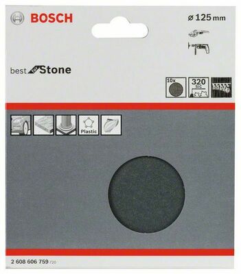 Bosch Power Tools Schleifblatt F355 125 mm, 320,VE10 2608606759