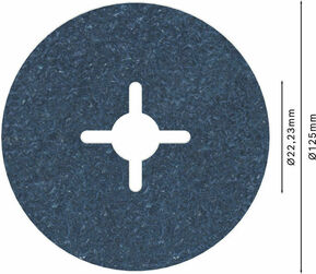 Bosch Power Tools Fiberschleifscheibe R574,125mm,36 2608607255