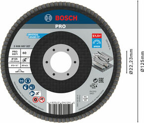 Bosch Power Tools Fächerschleifscheibe X571,125mm,60 2608607327