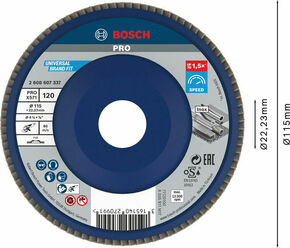 Bosch Power Tools Fächerschleifscheibe X571,115mm,120 2608607337