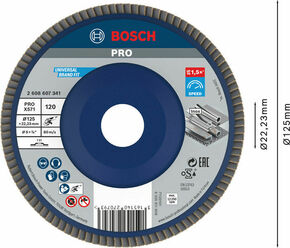 Bosch Power Tools Fächerschleifscheibe X571,125mm,120 2608607341