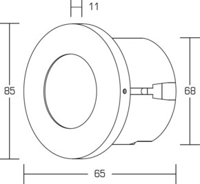 Brumberg Leuchten LED-Wandleuchte 1W/230V LED wws 0R3941WW