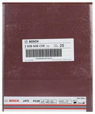 Bosch Power Tools Schleifblatt J475 230x280mm,120,VE1 2608608C09