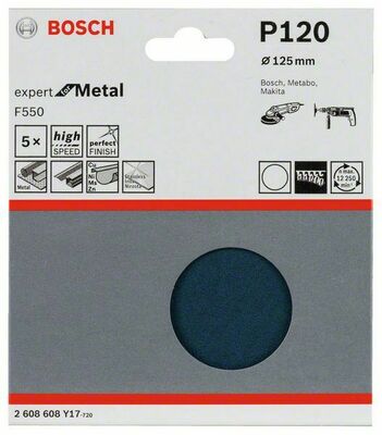 Bosch Power Tools Schleifblatt F550 125mm,120,VE5 2608608Y17