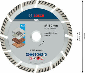 Bosch Power Tools Dia Trenn S.f.Univer 180 x 22,23(VE10) 2608615064