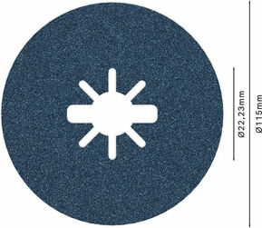 Bosch Power Tools Fiberschleifs.X-Lock R574,115mm,K100 2608619157