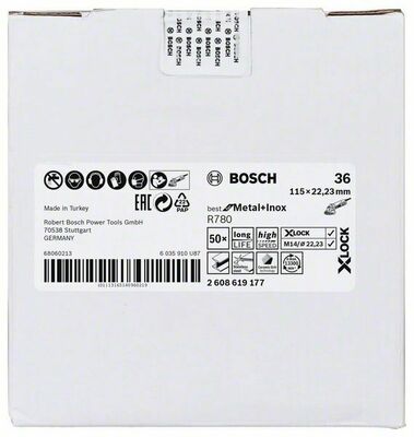 Bosch Power Tools Fiberscheibe X-Lock 115mm, R780,K36 2608619177