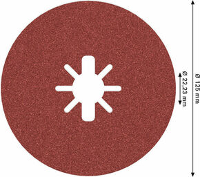 Bosch Power Tools Fiberscheibe X-Lock 125mm, R780,K100 2608619187