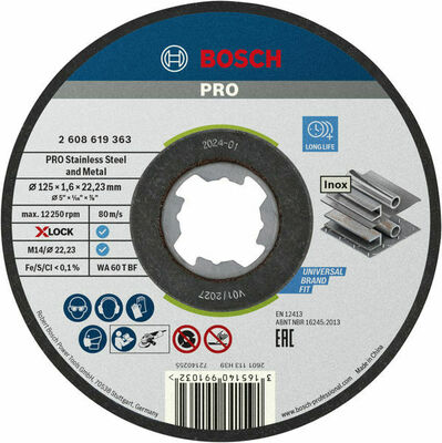 Bosch Power Tools Trennscheibe X-Lock 10x125x1,6mm,T41 2608619364