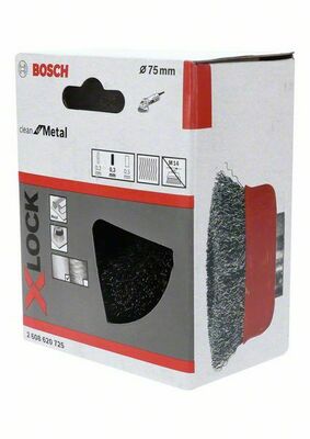 Bosch Power Tools Topfbürste X-Lock 75mm, gew.Stahl 2608620725